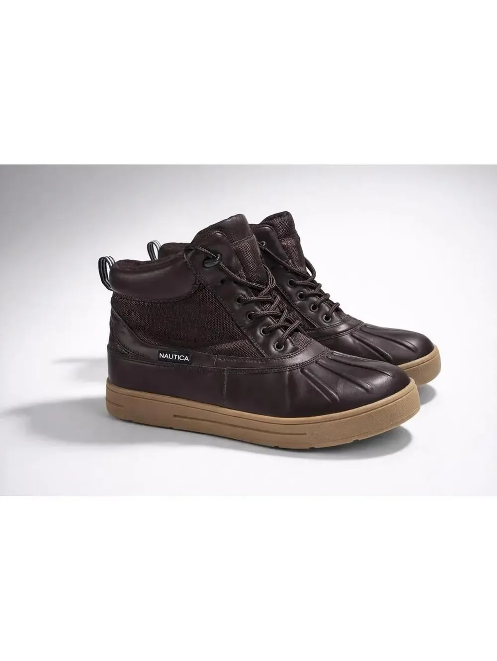Nautica Men's Brown Duck Boot Sneakers - Rugged Style Meets Comfort